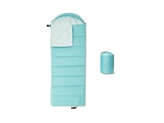 Amazon Basics Sleeping Bag, 50 Degree F, Aqua