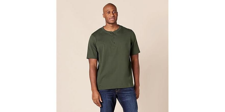 Ribbed Relaxed Fit Henley Shirt for Men – Casual Comfort & Style