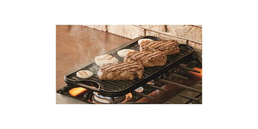 Lodge Cast Iron plaque gril/plaque de cuisson réversible | Achetez à prix avantageux chez