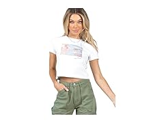 Princess Polly Italy Love Graphic Crop Tee