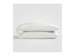 Calm White Beige Stripe Standard Sham Set of 2