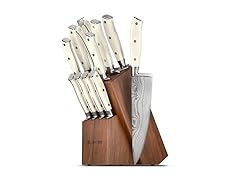 Yatoshi 12 PCS White Knife Block Set