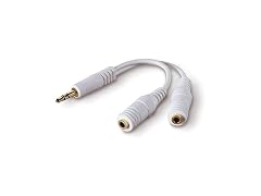 Belkin AUX Audio Cable Splitter, 3.5mm, White