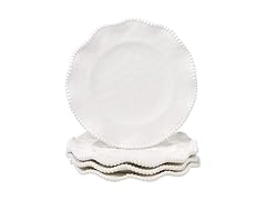 Perlette Cream Beaded Salad Plates