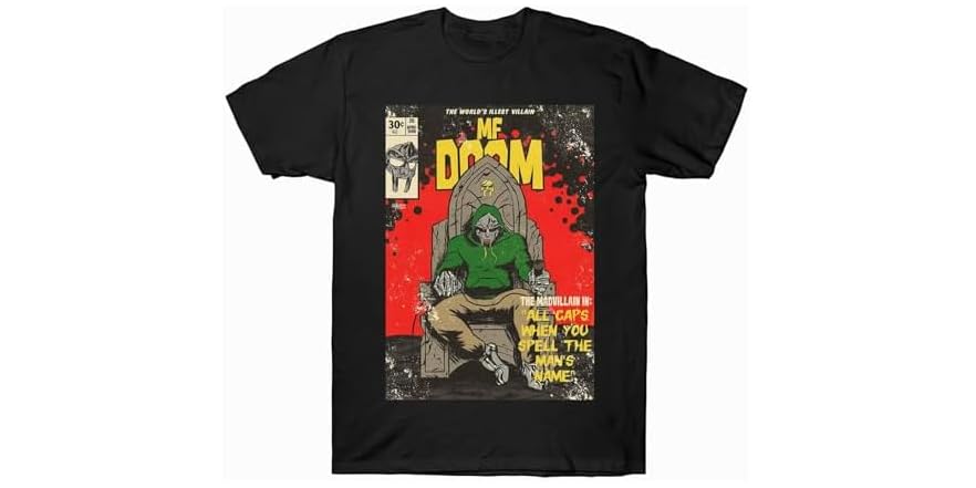 MF Doom Shirt Poster Men's Tshirt- All Caps