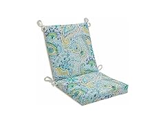 Pillow Perfect Paisley Solid Back 1pc Chair Cushion