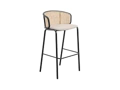 Leisuremod Ervilla Bar Stool w/Black Steel
