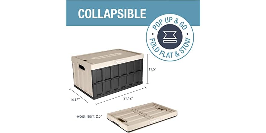 CleverMade 46L Collapsible Bins 3Pk w/Lids