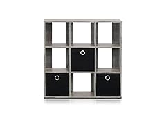 Furinno Simplistic 9-Cube Organizer with Bins