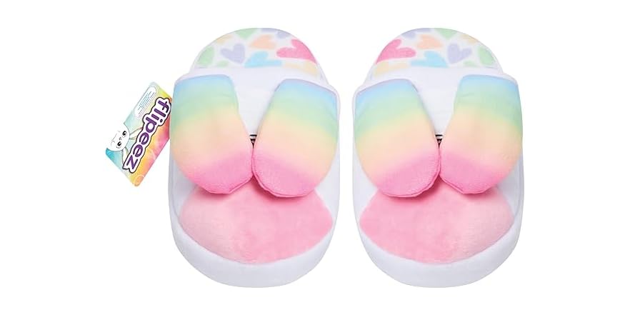 Just Play Flipeez Slippers - Bunny, Medium
