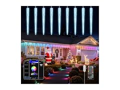 Brightown Smart Icicle Lights Outdoor- 31.2ft with 20 Tubes 100 LED