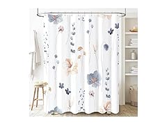 Floral Shower Curtain Set Blue 72x72