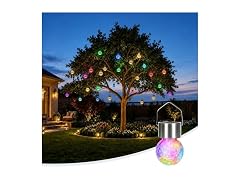 GIGALUMI Solar Hanging Lights, 24 Pc