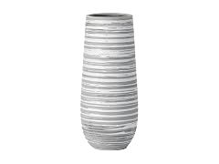 Sullivans Ceramic Striped Gray and White Vase