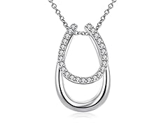 Sterling Silver Positive Pave Love Ring