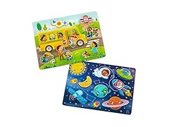 B. toys – Peek & Explore Outer Space & School Bus