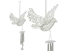 Filigree Dove Wind Chime - White