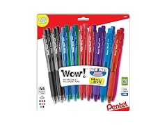 Pentel Wow! Retractable Ballpoint Pen Pack of 18