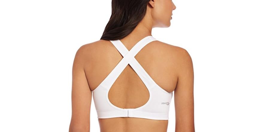 High Impact Compression Cross Back Sports Bra White White / XL