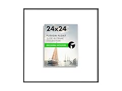 Americanflat 24x24 Floating Picture Frame - Black