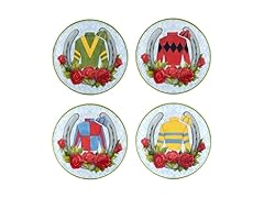 Derby Day at the Races Set of 4 Canape Plates