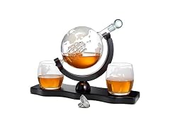 Whiskey Decanter Globe Set with Ball & Glasses