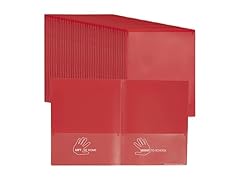 ECR4Kids 2-Pocket Parent-Teacher Classroom Communication Folder Red