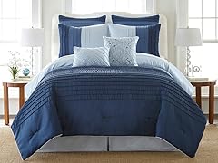 8-Pc Ocean Drive Pleated Comforter Set