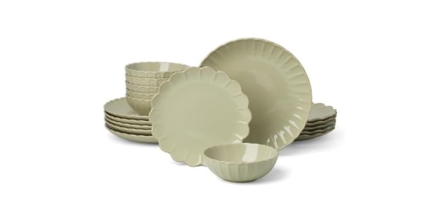 Lenox French Perle Scallop 18-Piece Dinnerware Set for 6