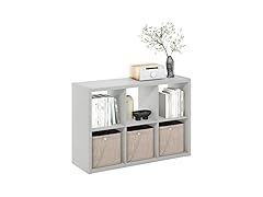 Furinno CUBICLE Book Shelf, 6-Cube Thick Frame