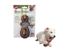 SPOT Bam-Bones Dental Pacifier Dog Chew Toy, Bison