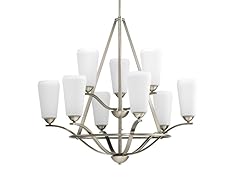 9-Light Chandelier, Antique Nickel