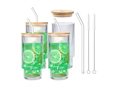 POYDORA 16 OZ Glass Cups with Lids