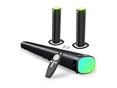 Bkmojit Detachable 2-in-1 RGB Sound Bar