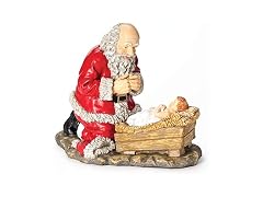 Roman Kneeling Santa Christmas Figurine