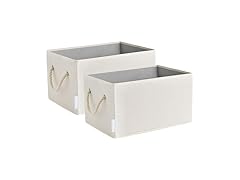Sukkiri Collapsible Storage Bin 2-Pack  Ivory