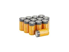 (12 Pack) Amazon Basics C Cell Alkaline All-Purpose Batteries