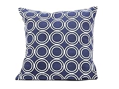 16" Cotton Circle Patterned Pillow