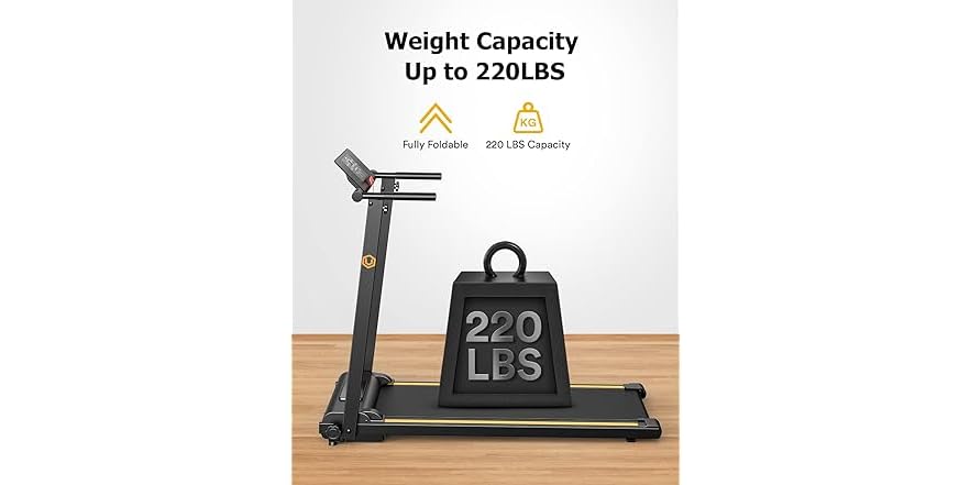 UREVO Folding Treadmill, Black (Open Box)