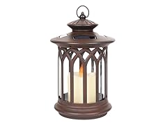 Round Lantern with Candle Solar Light