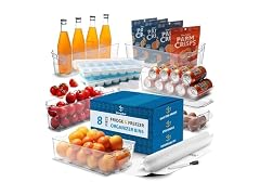 Hearth & Harbor 56 Piece Fridge Organizer Bins - Set of 32 