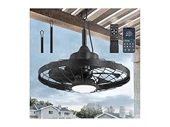 LEDIARY Outdoor Ceiling Fans with Light