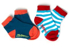 Boys Stripe & Solid Ankle Socks (2 pr)