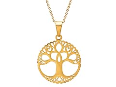 Ladies 18k Tree of Life Pendant