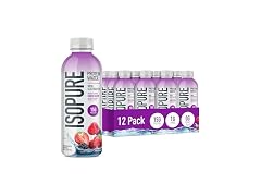 12PK Isopure Clear Protein Water Electrolytes, Berry