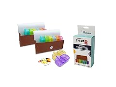 TheraRx Pill Organizer PU Leather Case 2 Pack