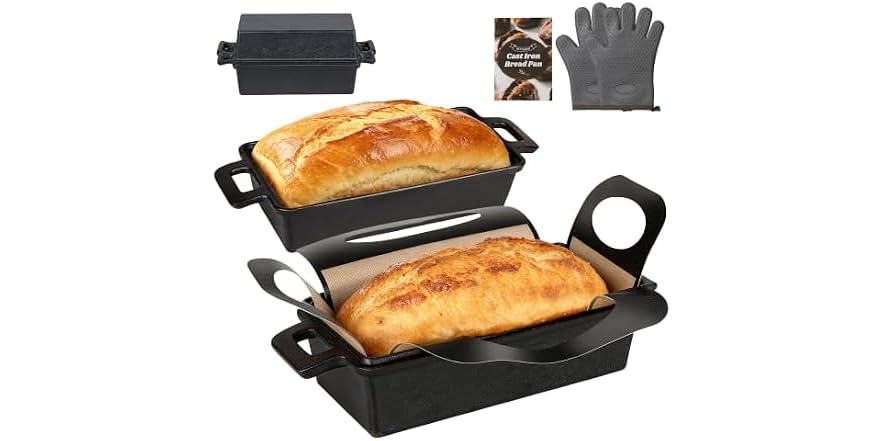 Rottogoon 2-in-1 Cast Iron Loaf Pan
