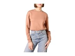 Amazon Essentials Women (1X) Sweatshirt Brown