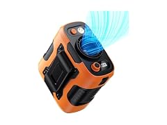 Orange Clip on Waist Fan 100 Speeds