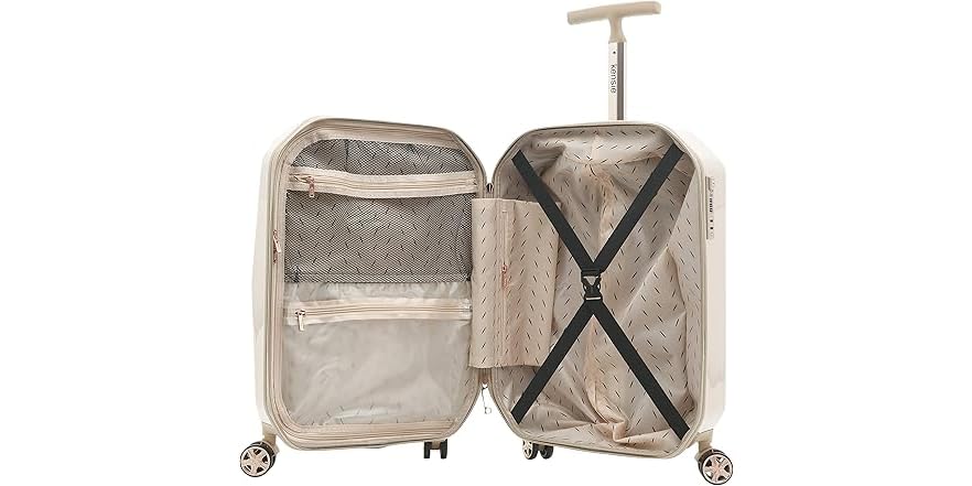 Kensie Women's Gemstone Luggage – Rose Gold, Stylish 2-Piece Set - Image 2